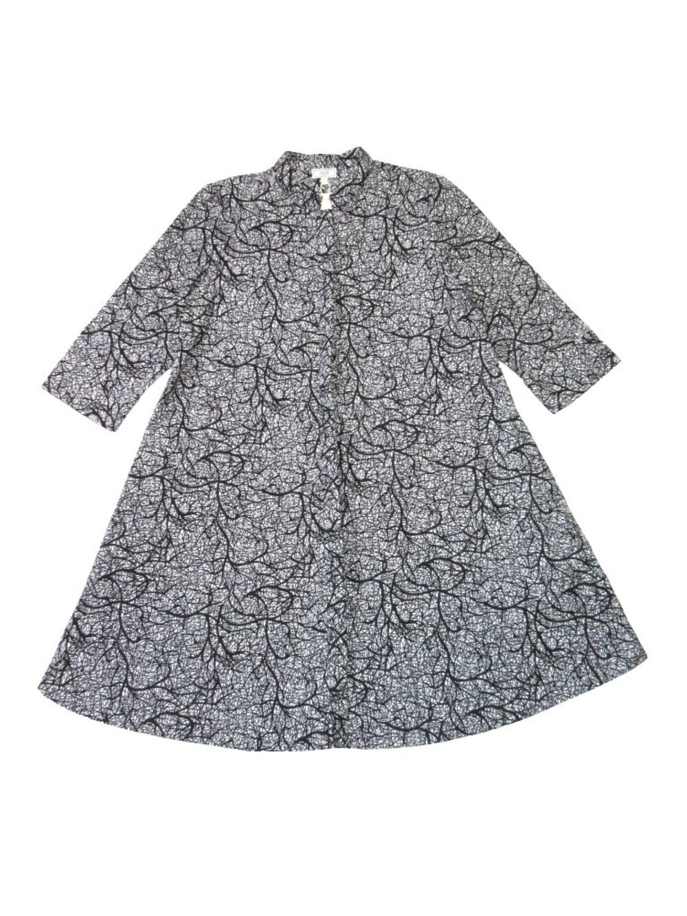 NWT ZURI Kenya Just One Dress in Canopy Black White Cotton Button Shirtdress M